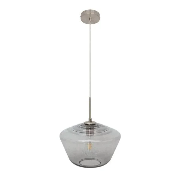 FABRILAMP Colgante Pinap 1xe27 Niquel/ahumado Regx30x30 Cm