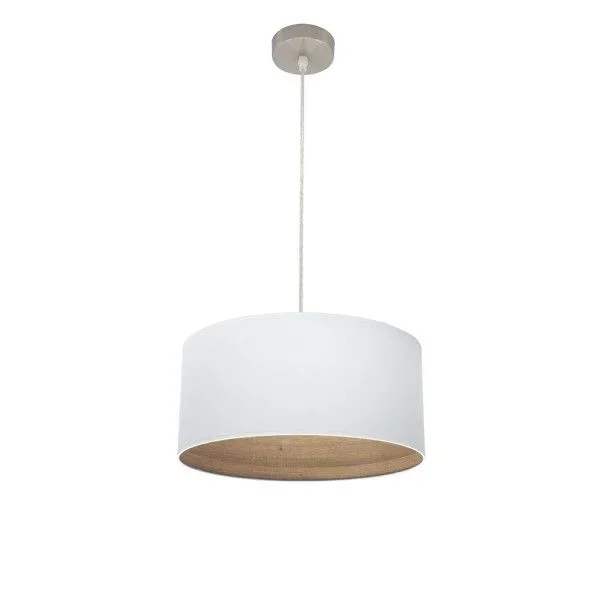 FABRILAMP Colgante Tatiana 1xe27 Niquel/blanco-mad.Clara Regx40x40 Cm