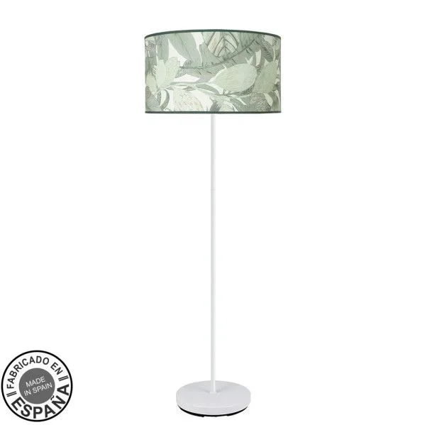 FABRILAMP Lámpara de pie salon Moda 1xe27 Blanco/hoja Verde