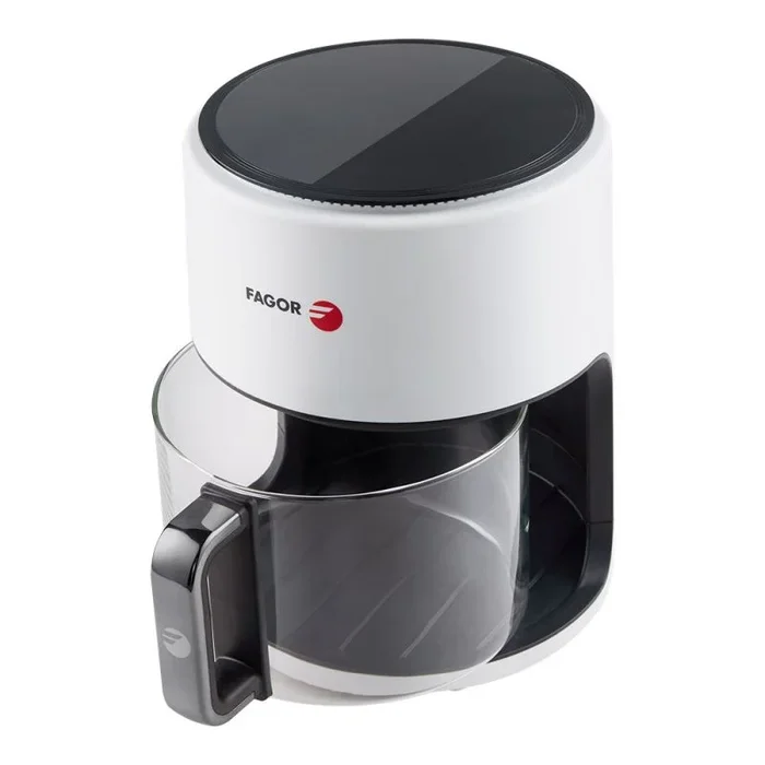Fagor Naturfry Kyros Freidora de Aire 4,5L, 1300W, Cubeta de Vidrio, 12 Programas, 40-200ºC, Pantalla Táctil, Freír, Hornear, Asar, Tostar, Deshidratar, Cocina Saludable