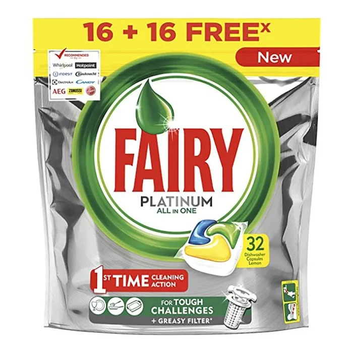 Fairy caps lavavajillas platinum plus 18+18