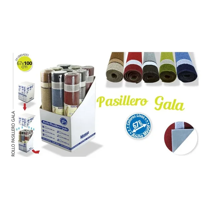 Felpudo rollo pasillero gala 67x100cm colores surtidos hidalgo