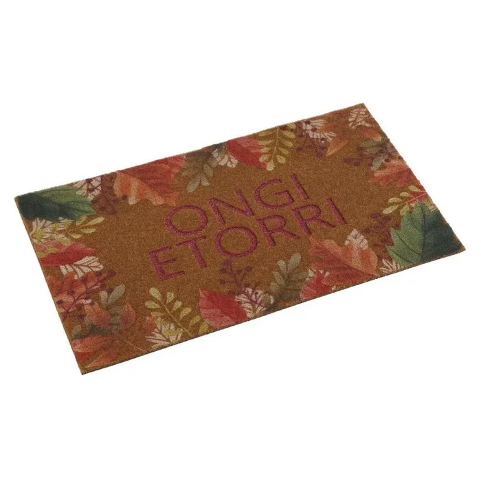 Felpudo versa ongi etorri floral termoplástico fibra de coco 40 x 2 x 70 cm