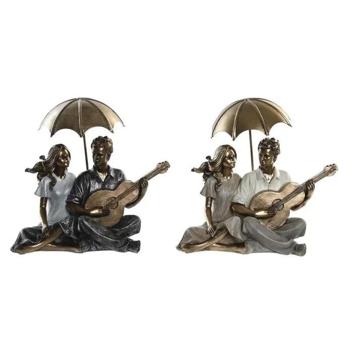 Figura decorativa dkd home decor 18 x 11 x 12,5 cm 18 x 11 x 17 cm multicolor pareja (2 unidades)