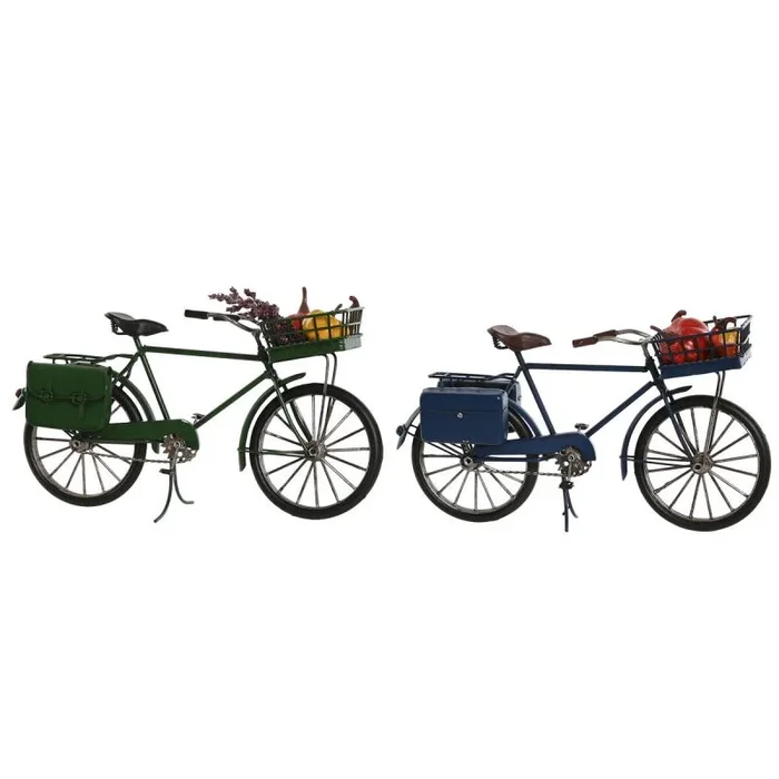 Figura decorativa home esprit verde azul marino vintage 30 x 9 x 17 cm (2 unidades)