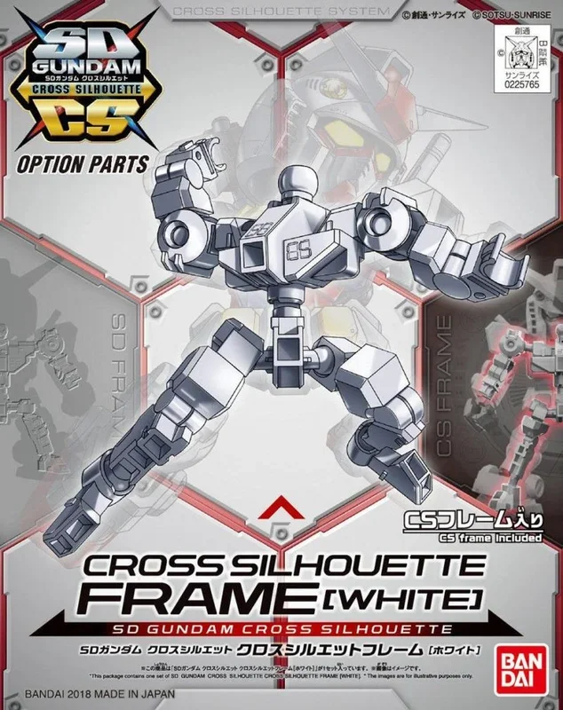 Figurka kolekcjonerska bandai sd gundam cross silhouette frame white