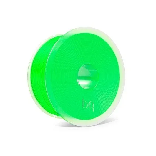 Filamento impresora 3d pla bq verde fluorescente