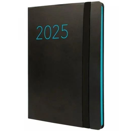 Finocam – Agenda Flexi Lisa 2025 Semana Vista Vertical Enero 2025 – Diciembre 2025 (12 meses) Negro Español