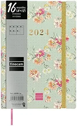 Finocam agenda 16 meses dotted y10 svh t/flexible bloom 2023-2024