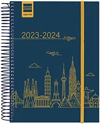 Finocam agenda escolar secundaria 1/4 espiral 1dp city 2023-2024