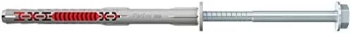 fischer DuoXpand 10 x 120 FUS, Tacos universales Tornillo Hexagonal y Disco en U Moldeado (50 Unidades), Tacos para un Agarre Fuerte, Ideal para Materiales de construcción porosos