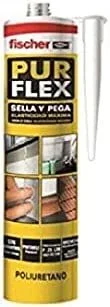 fischer – Purflex Negro sellador de poliuretano (tubo 300 ml), para pegado y sellado, tapa-juntas, curado rápido, pintable y enlucible, adecuado para muchos materiales de construcción