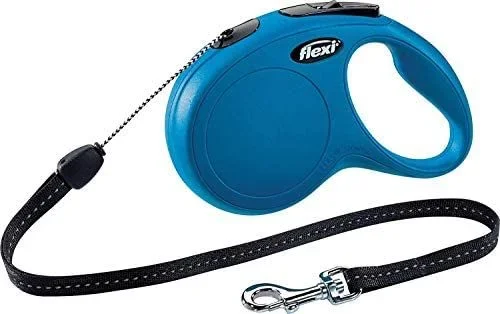 Flexi New Classic S Cord 8 m Azul Perro Correa retráctil