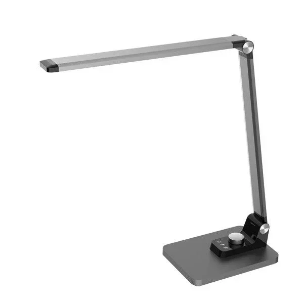 Flexo olimpo gris 10w 800lm 3000-4500-6000k reg.int.memoria articulable plegable 43,1×13,7×35,6cm