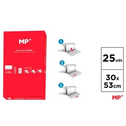 Forro de libros 30cm antirasgado 130 micras ajustable caja 25 transparente