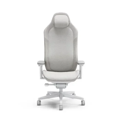 Fractal Design Refine Fabric Light – Silla Gaming – Silla ergonómica de Escritorio de Oficina – Reposabrazos Ajustables 4D – Respaldo Alto – Cojín Lumbar