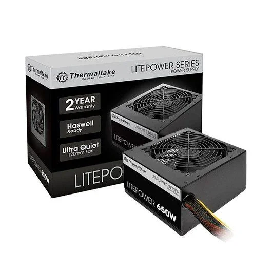 Fuente de alimentacion atx 650w thermaltake litepower negro