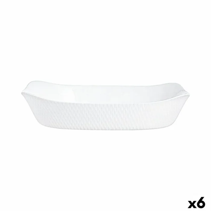 Fuente de cocina luminarc smart cuisine blanco vidrio 34 x 25 cm (6 unidades)