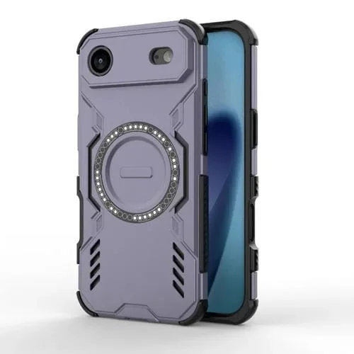 Funda a prueba de golpes con anillo magnético MagSafe Butterfly Armor para iPhone 17 Air (morado)