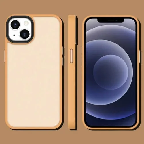 Funda a Prueba de Golpes para iPhone 13 Pro Helada Translúcida (Latón)