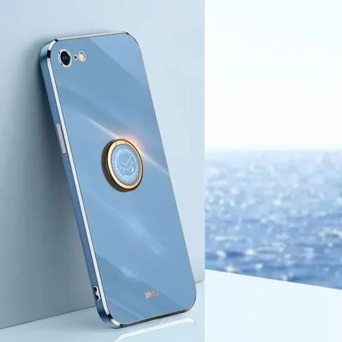 Funda a Prueba de Golpes Xinli 6D con Soporte para iPhone 6 / 6S (Azul Celeste)