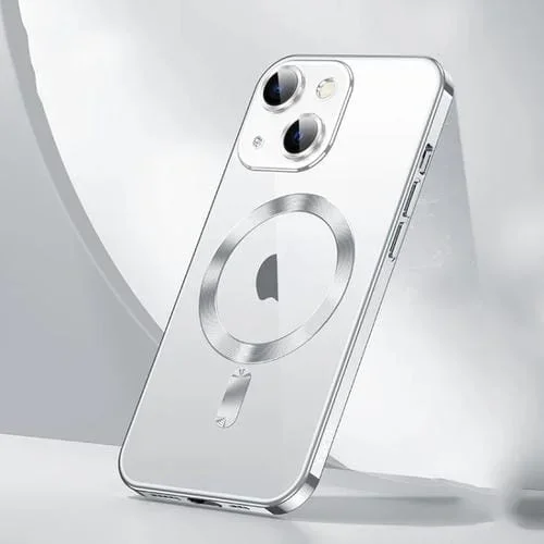 Funda blanda para iPhone 15 Sulada Plating TPU a prueba de golpes (Plata)