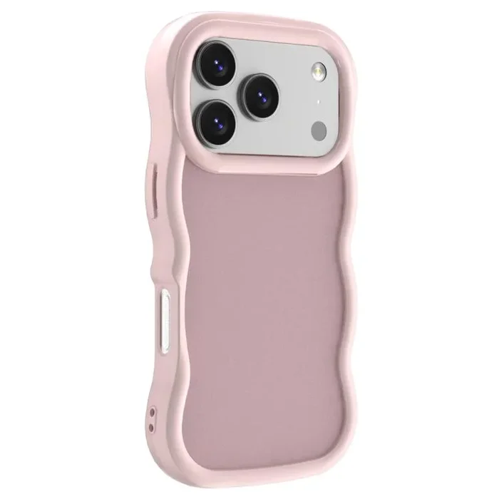 Funda con diseño de ondas grandes para iPhone 17 Pro Max (rosa)
