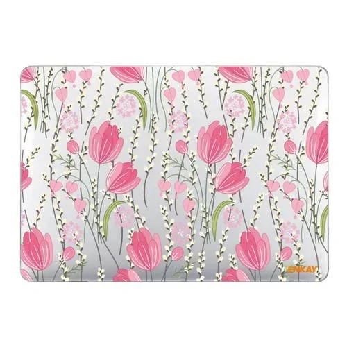 Funda cristal para MacBook Pro 13.3 Enkay Flower Series A1706 A1708 A1989 A2159 (Tulipanes)