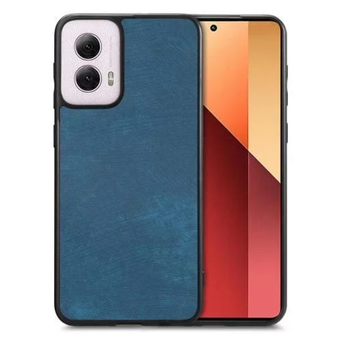 Funda Cuero Vintage Motorola Moto G Power 5G (2024) con Tapa Trasera PC (Azul)