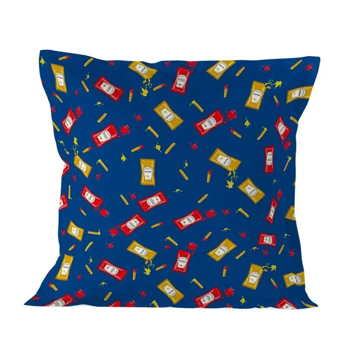 Funda de almohada happyfriday baleno teen blue hotdog multicolor 80 x 80 cm