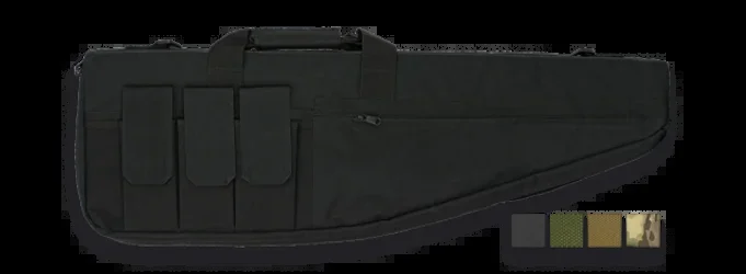 Funda De Arma larga de color Coyote en nylon oxford 600D de 85cm, acolchado y con cierre con 3 compartimentos y un bolsillo grande