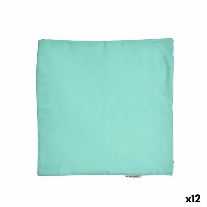 Funda de cojín turquesa (45 x 0,5 x 45 cm) (12 unidades)