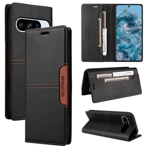 Funda de Cuero Antirrobo RFID Gqutrobe G01 para Google Pixel 8 Pro (Negra)
