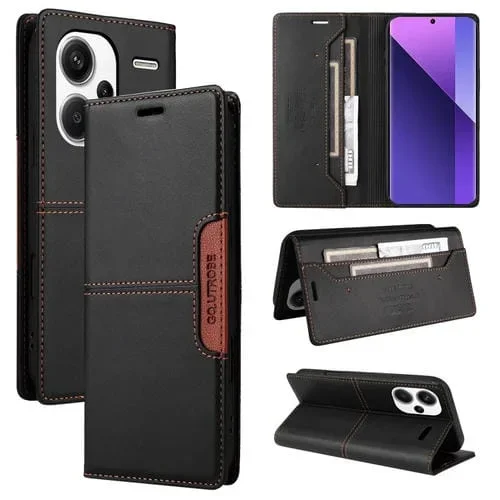 Funda de Cuero Antirrobo Rfid Gqutrobe G01 para Redmi Note 13 Pro+ (Negra)