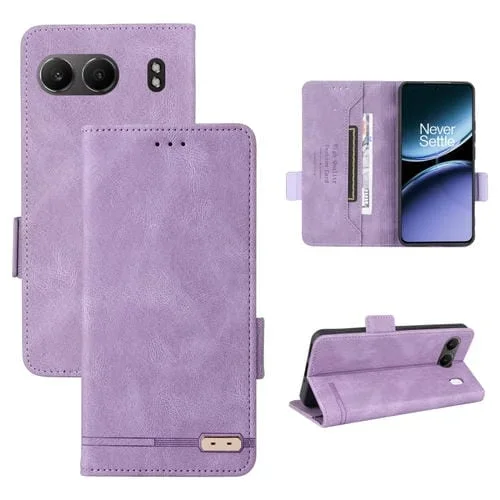 Funda de Cuero con Cierre Magnético para OnePlus Nord 4 (Morado)