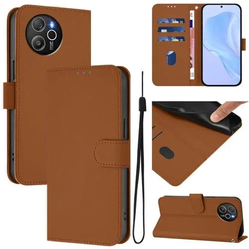 Funda de Cuero con Cordón para BlackView Shark 8 y Oscal Tiger 12 (Marrón)