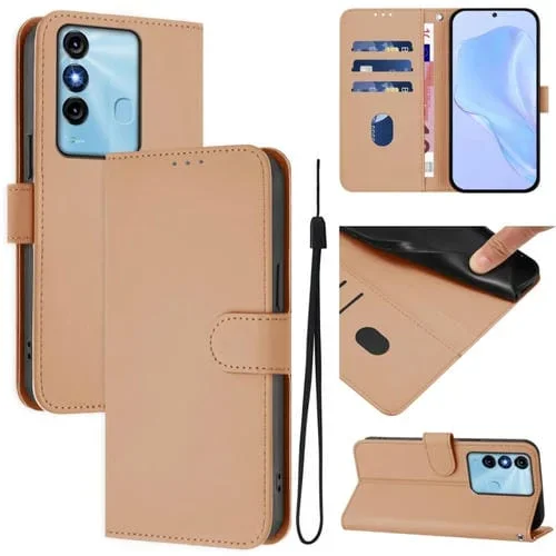Funda de Cuero con Cordón para Teléfono Itel P38/Vision 3 (Piel) Tacto Suave