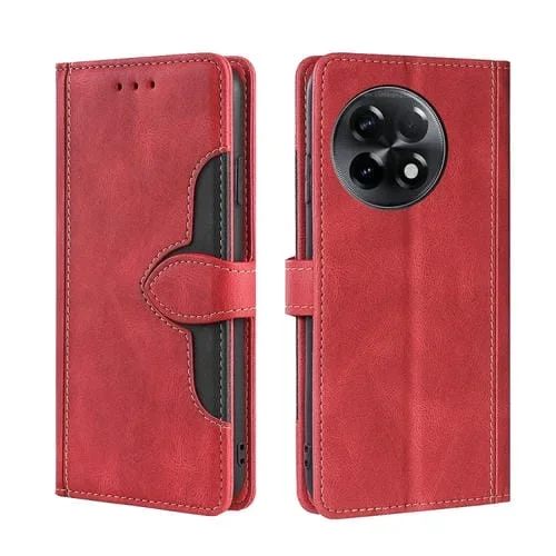 Funda de Cuero con Hebilla Magnética para OnePlus Ace 2 / 11R Skin Feel (Rojo)