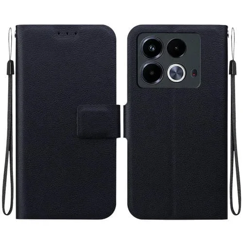 Funda de Cuero con Hebilla Magnética Ultrafina para Infinix Note 40 4G (Negro)