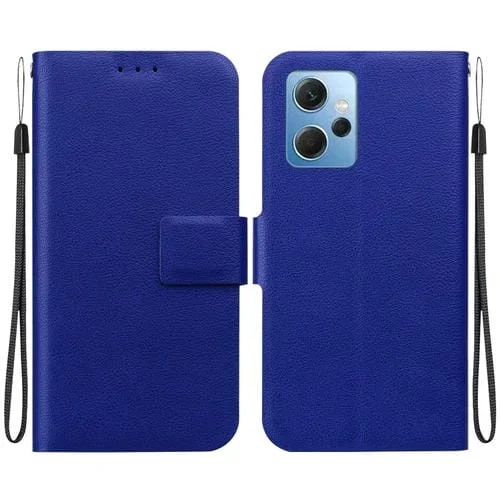 Funda de Cuero con Hebilla Magnética y Ultrafina para Redmi Note 12 4G (Azul)