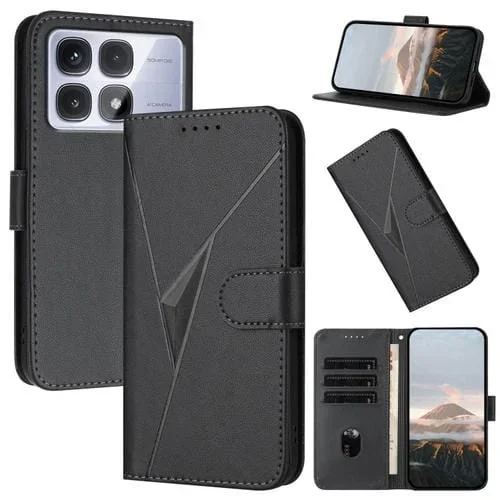 Funda de Cuero con Hebilla Triangular para Redmi K70 Ultra (Negra)