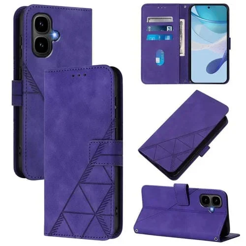 Funda de cuero con relieve 3D para Infinix Smart 10 4G (morado)