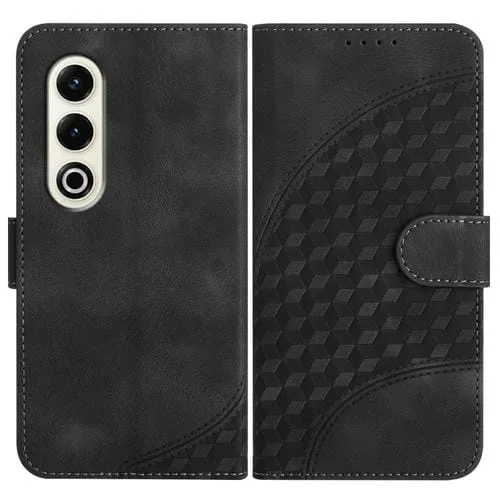 Funda de Cuero con Relieve Cabeza de Elefante para Itel S25 con Cordón (Negro)