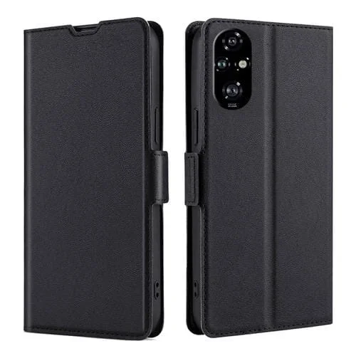 Funda de Cuero con Tapa Horizontal y Hebilla Lateral para Honor 200 Lite 5G (Negro)