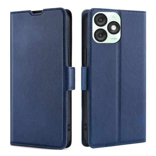 Funda de Cuero con Tapa Horizontal y Hebilla Lateral para Itel A50 4G (Azul)