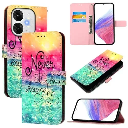 Funda de Cuero con Tapa Horizontal y Pintura 3D para Itel A80 4G (Chasing Dreams)