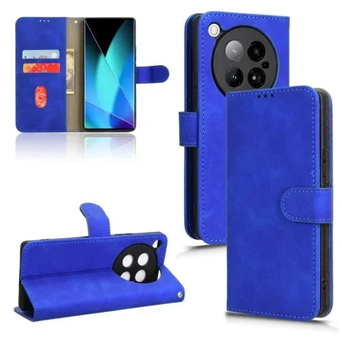 Funda de Cuero con Tapa Magnética para Infinix Zero 40 4G (Azul)