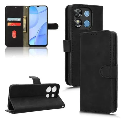 Funda de Cuero con Tapa Magnética para Oukitel C57 Pro (Negra)
