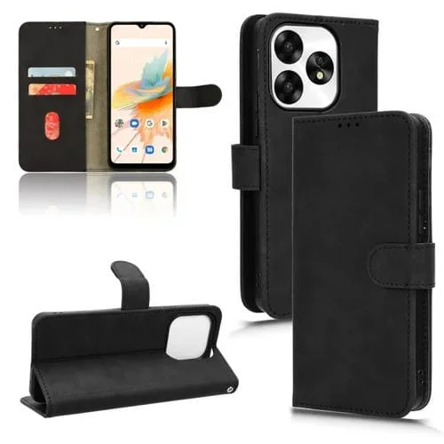 Funda de Cuero con Tapa Magnética para Umidigi A15 / A15C (Negro)