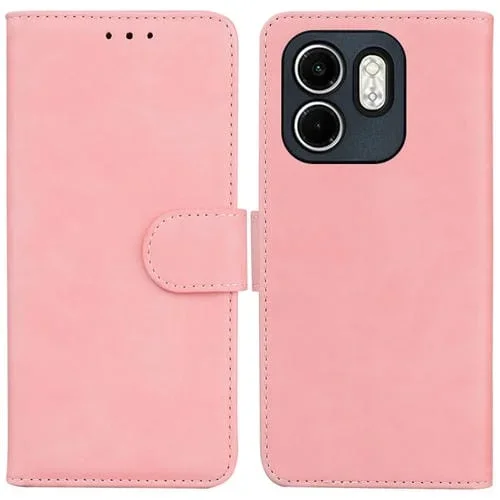 Funda de Cuero con Tapa para Infinix Hot 50I Smart 9 (Rosa) Tacto Sedoso